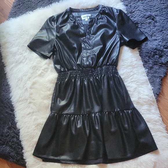 🐞New Vigoss Black Faux Leather Dress - Picture 4 of 4